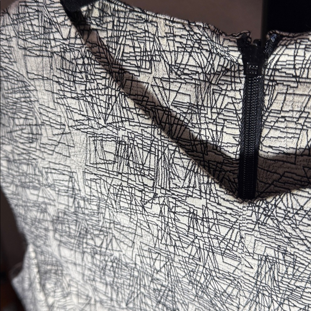 MM Lafleur Textured Black and Cream Midi Dress - Picture 3 of 10